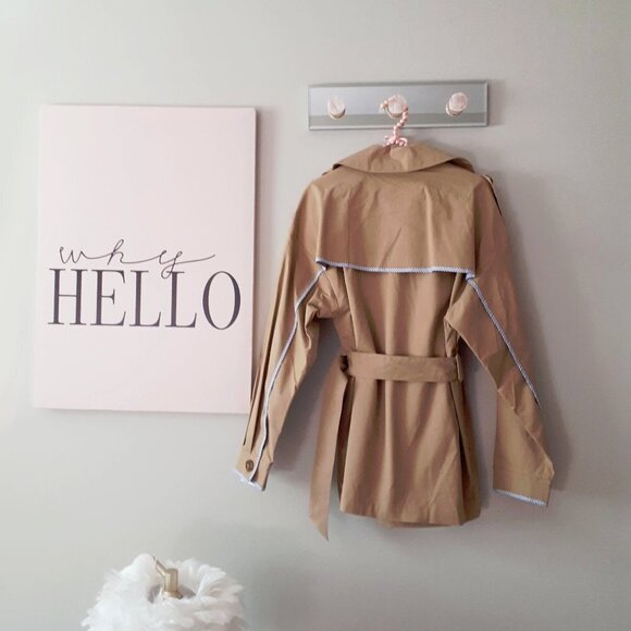 NWT Scotch & Soda camel tan brown belted trench coat, XL - Picture 10 of 13